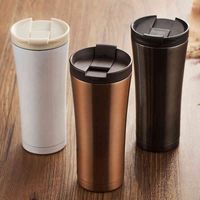 500ML Stainless Steel Straight Skinny Coffee Mug Tumblers Double Vacuum Insulated Thermos Travel Car Water Cup Customization wzg TL1281