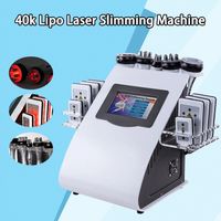Nuova promozione 6 in 1 Cavitazione ad ultrasuoni Aspirapolvere Radio Frequenza Lipo Lipo Laser Slimming Machine Trasporto libero