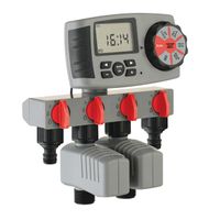 Automatic 4- Zone Irrigation System Watering Timer Garden Wat...