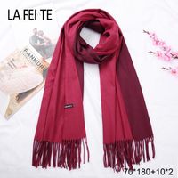 Scarves 2022 Women Cashmere Solid Scarf Double Sided Pashmin...