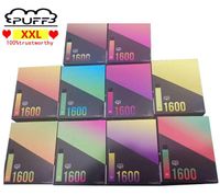 Puff XXL monouso Vape Kit penna Pods dispositivo 1000mAh batteria 6.5ml cartucce 1600 Sbuffi preriempita VS Bar Inoltre Portata Max Bang 16 colori
