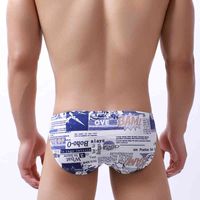 Sexy Men Underwear Briefs Print Breathable Male Panties Cueca Gay Tanga Pouch Mesh Underpants Slip Homme Calzoncillos Ht065