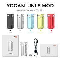 Yocan UNI S E-Zigarette Kits Mod Batterie einstellbarem Durchmesser Vorheizen 400mAh VV Spannung 5 Farben 100% authentisch