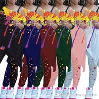 Designer 2 Piece Pants Set For Women Sexy Long Sleeve Irregular Shirt Splash Printed Slant Shoulder Tracksuits Jogger Suits Plus Size