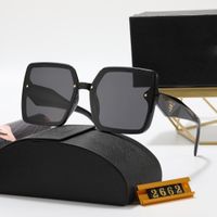 Toptan Marka Tasarım Polarize Güneş Gözlüğü Erkekler Kadınlar Pilot Sunglass Lüks UV400 Gözlük 2662 Güneş Gözlükleri Sürücü Metal Kutusu Ile Metal Büyük Çerçeve Polaroid Cam Lens