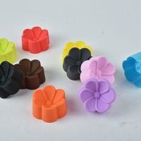 5cm Silikon Backform Schokolade MoldsCandy Moulds Blume geformt Silikon-Form-DIY Handseife Muffin-Kuchen-Backformen KKA8155