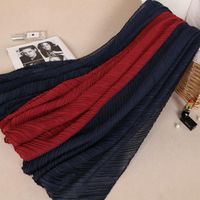 Scarves Cotton And Linen Pleated Urban Veil Patchwork WOMEN Scarf Four Seasons Outdoor Decorate Adult CN(Origin)