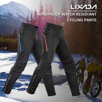 Lixada мужские водонепроницаемые велосипедные штаны тепловой флис ветрозащитный водонепроницаемый зимний велосипед езда работает спортивные брюки брюки