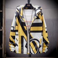 Spring summer 2020 new striped jacket, fashionable hooded ja...