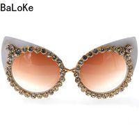 Sonnenbrille EST Mode Frauen Party Strass Sommer coole Übergroße Katze Eye Zubehör