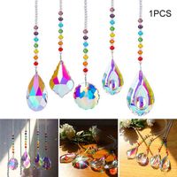 Clássico Cristal Suncatcher Janela Pendurado Rainbow Maker Prisms Quarto Ornaments Jardim Árvore de Natal Decoração G220308