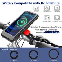 Bicycle Scooter Handlebar Mobile Phone Case Holder Waterproof Bike Motorcycle Wireless Charging Phone Bracket Support Bag