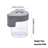 Led Light Glow Jar Dry Herb Tobacco Container Storage Bottle With Magnifier One Hitter Medicine Seal Cigarette Can Pill Case Glass Dab Wax