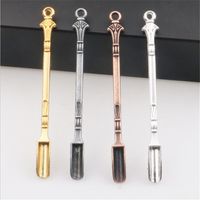 Mini Dabber Tool Silver Gold Copper Gunmetal Metal Shovel Wax Dab Tools 80x6mm Reusable Concentrate Spoons Vaporizer Smoking Accessories a01