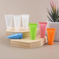 100pcs lot 5ml Soft Tube Plastic Lotion Containers Empty Makeup Squeeze Tube Refilable Bottles Emulsion Cream Packaginga08 a12