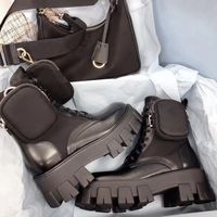 Женщины дизайнеры Rois Boots Ankle Martin Boots и нейлоновые ботинки военные вдохновлены боевые ботинки нейлоновые бич прикреплены к лодыжке с сумками