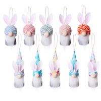 Forniture per feste di Pasqua fatte a mano Appeso Bunny Gnomi Gnomi ornamenti Set di 10, colorato primavera ornamenti in peluche per decorazioni dell'albero Home Regali domestici