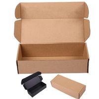 Gift Wrap 23x9x6cm&25x10x6cm Brown Corrugated Paper Box Aircraft Carton Packing Sock Package Hard Custom Logo 10pcs/lot1