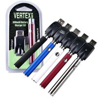 Hottest Vertex Vape Pil 510 Konu Vapes Kalem E Çiğ Batterys 350mAh Ayarlanabilir Gerilim Kartuş Buharlaştırıcı Kalem-Piller