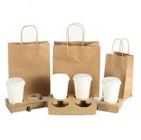 Disposable Coffee Takeout Holder Cafe Milk Juice Packing Too...