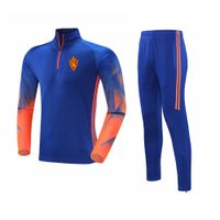 Real Saragossa 2021 męska dresy poliester kurtka rekreacyjna piłka nożna trening siłowy garnitur na świeżym powietrzu sportswear jogging nosić