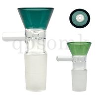 QBsomk 5mm thick glass bong slides with handle bowl funnel M...
