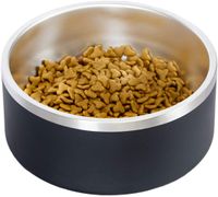 Cuencos de perro de acero inoxidable 304 Premium 32 oz - Tazón de perro antideslizante pesado grande - alimentador de mascotas y cuenco de agua sin derrame
