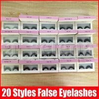20 Stiller Göz Makyaj Aracı Yanlış Kirpik Kirpik Uzantıları El Yapımı Sahte Lashes Göz Kirpikler için Hacimli Sahte Kirpikler