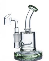 5.9 inchs Hookahs Mini Bongs Recycler Oil Rigs Clear Thick Glass Water Pipes Smoking Accessory beaker Dab With banger