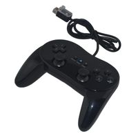 Dual Analog Para Wii clássico jogo Wired Controlador de Jogo Remoto Joystick Pro Gamepad / Joypad preto / branco