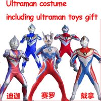 Anime Costumes New Fantasia Child Baby Boy Halloween Costume Cosplay Jumpsuit Ultraman Costume With Ultraman Toys Gift