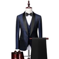 Men's Suits & Blazers 5XL ( Blazer Vest Pants ) High-end Brand Boutique Fashion Printing Formal Business Suit 3-piece Groom Wedding Dress