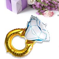 30 polegadas / 43 polegadas de casamento suprimentos diamante anel de alumínio balão de casamento decoração dia dos namorados festa decoração balão lbe13216