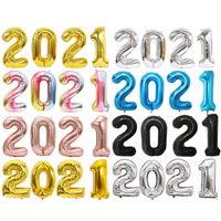 Colorful 40 inch 2021 big size Number Set Foil Helium Balloo...