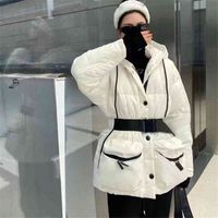 Women's Down & Parkas Designer Women Coat With Triangle Badge Long Sleeve Womens Jackets Winter Keep Warm Outerwear Coats LJL3