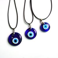 Glass Blue Evil Eye Pendant Necklace Turkey Evil Eye Amulet Religious Jewelry Necklace Gifts for Family