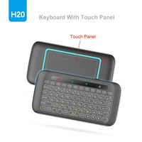 H20 Mini Draadloze Toetsenbord Backlight TouchPad Air Mouse IR Leunend Afstandsbediening voor Andorid Box Smart TV WindowsA55