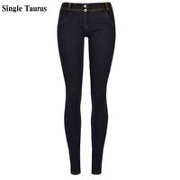 Low Waist Push Up Jeans Women Streetwear Skinny Pencil Pants Femme Fashion Super Stretch Slim Soft Legging Denim Pants Mujer 220121