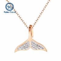 Pendant Necklaces Mermaid Tail Women Necklace Rose Gold Plated Process Temperament Female Whale Fashion Jewelry Accessories1