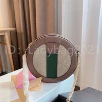 2021 Luxury Designers Lady Fashion Plain Circular Wallet Handbags Canvas Cowhide Card Holders Letter Cover Clutch Bags Crossbody Satchel Functional Shoulder a02
