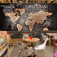 Custom Mural Wallpaper 3D Archaic World Map Photo Wall Painting Restaurant Cafe Bookstore Background Wall Decor Papel De Parede