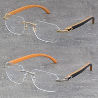 4 لون غير مستداجة معدنية جديد أسود داخل إطارات الخشب البرتقالي إطار شفافة إطار عدسة بصري خشبي 18 كيلو الذهب إطار نظارات عالية الجودة 3524012 مربع النظارات الحجم: 58