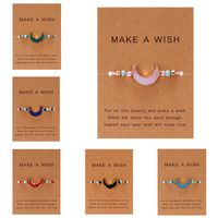Link, catena rendono un desiderio resina braccialetto di fascino luna per le donne femme moda naturale pietra fortunato rosso stringa braccialetti gioielli regalo all'ingrosso