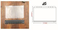 A5 A6 A7 Clear Punched Binder Pockets for Notebooks 6 Holes ...