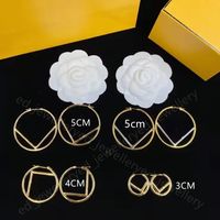Women's gold and silver hoop earrings designer fashion big character basketball Earrings brand jewelry luxury f earring box high quality Alex ani