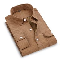 Camisas casuales para hombres 2022 Primavera Autumn Calidad caliente 100% algodón Corduroy Botón de manga larga Cuello inteligente para hombres cómodos
