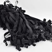 Neck Ties 10Pcs/Set Men Women Kids DIY Accessories Bow Tie Adjustable Polyester Belt With Clip Bowtie Black Elastic Strap Extender Bands