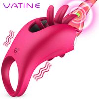Nxy Sex Vibrators Vatine Vagina Clítoris Lengua Licking Rotación Oral G-Spot Vibrador Dropshipping 1109