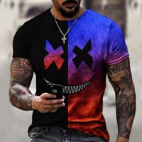 Erkek T-Shirt Yüksek Kalite Yakışıklı XOXO Desen 3D Baskılı Hip Hop T-Shirt Yaz Moda Erkekler Sokak Rahat Trendy Kazak Erkek 3D Gömlek Slim Fit