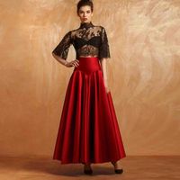 Gonne Skirt Donne Rosso scuro Gonna in raso Personalizzato Personalizzato Pieghettato Lunga Serata di alta qualità Bruginddy Adult Formal Party Plus Size